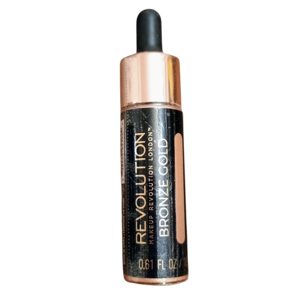 Revolution Liquid Highlighter Bronze Gold .61oz New